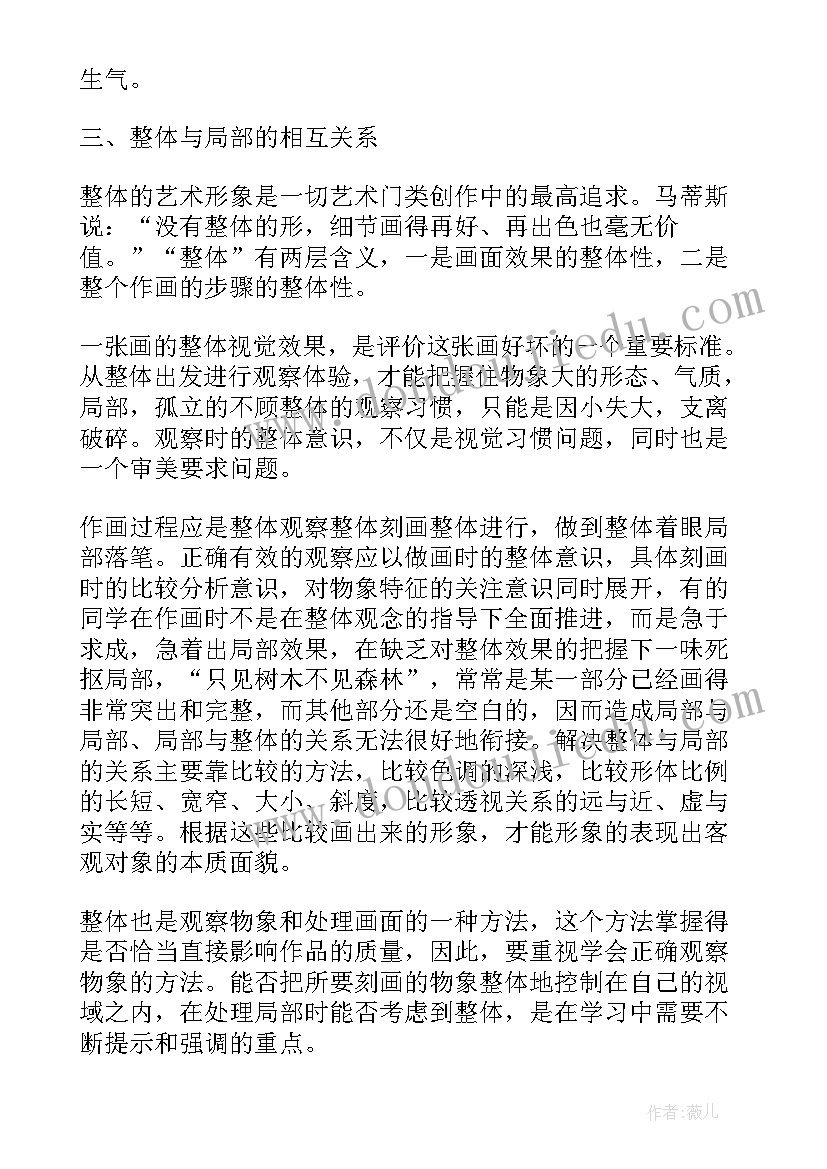 最新学素描心得体会 素描教学心得体会(模板6篇)