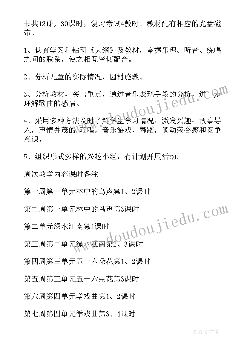 2023年四年级音乐教学总结湘版(通用9篇)