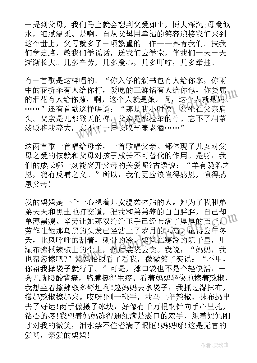 最新感恩励志演讲稿 感恩母亲演讲稿演讲稿(优秀7篇)