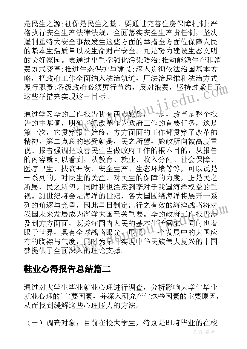 最新鞋业心得报告总结(优秀5篇)