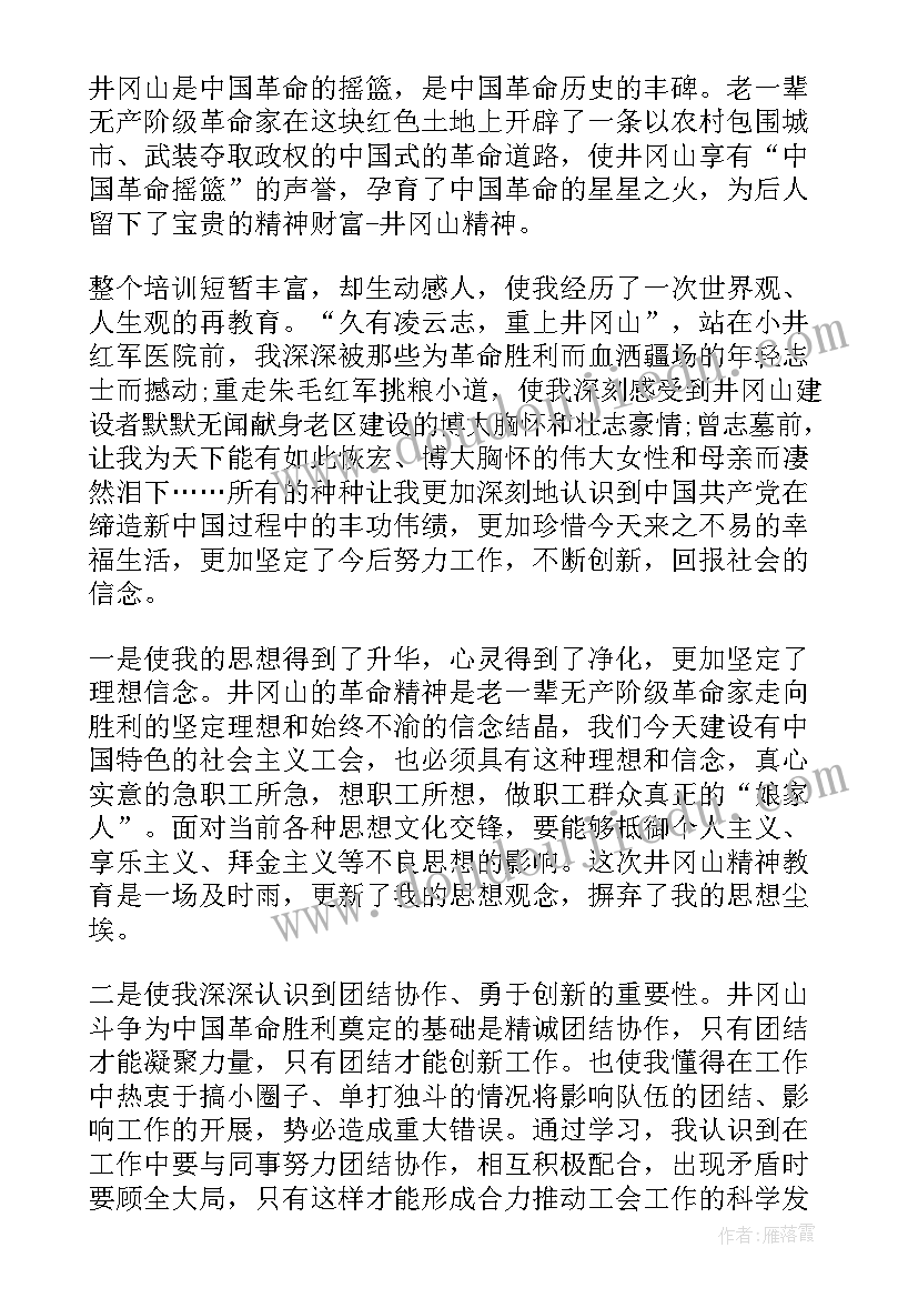 2023年井冈山党建培训心得体会(模板6篇)