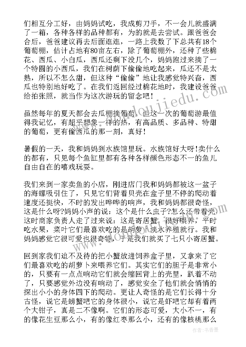 2023年小学级暑假计划表(通用6篇)