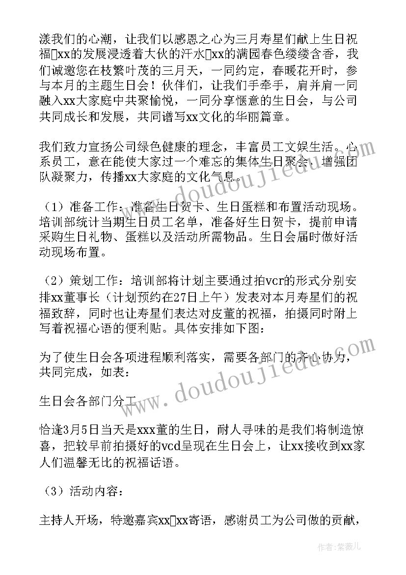 生日会活动策划流程 生日会活动策划方案(模板5篇)