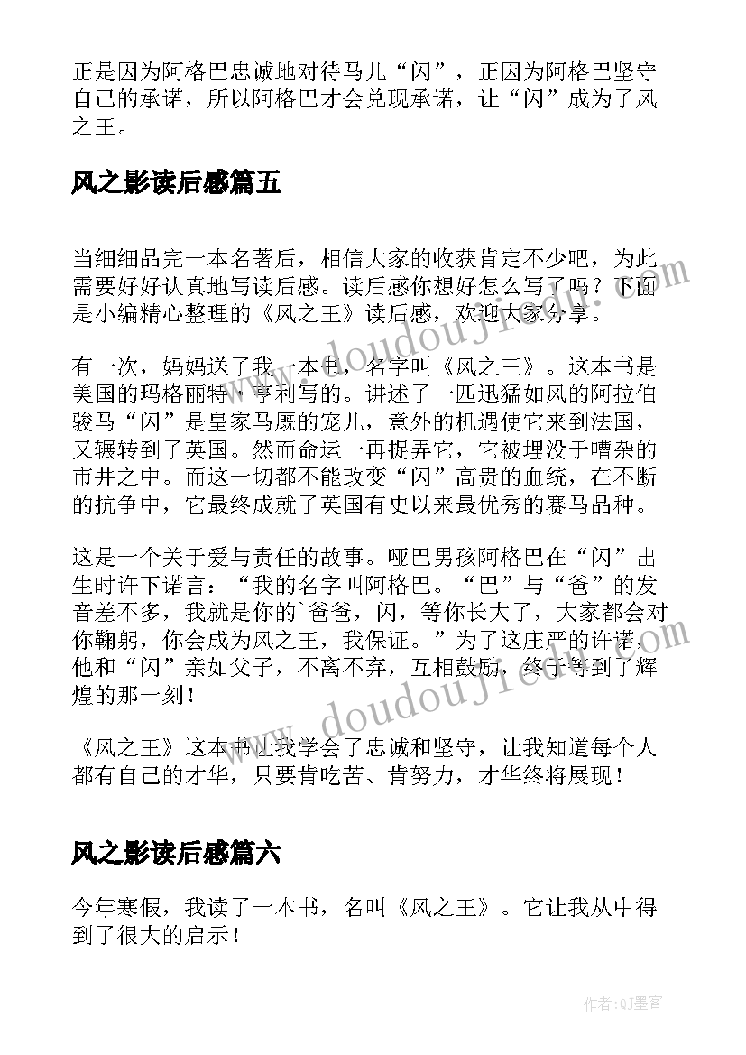 风之影读后感(精选10篇)