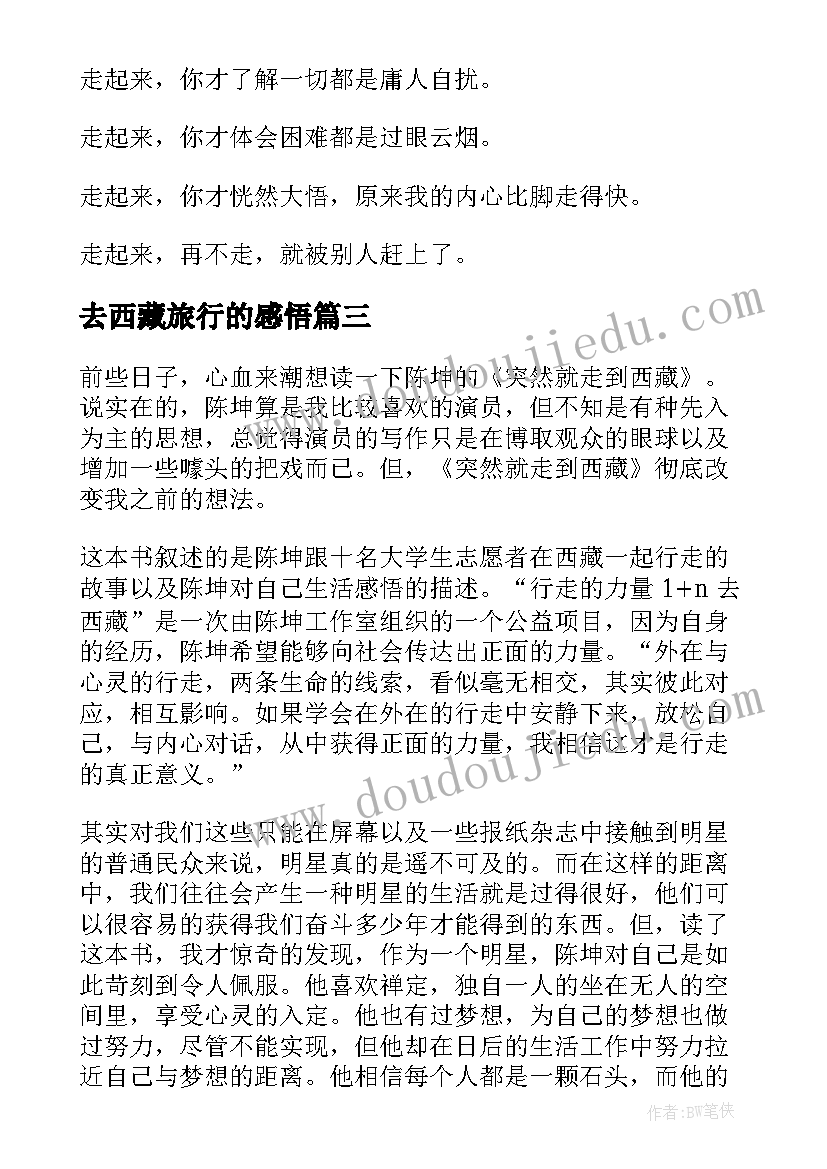 2023年去西藏旅行的感悟 突然就走到了西藏读后感(优秀5篇)