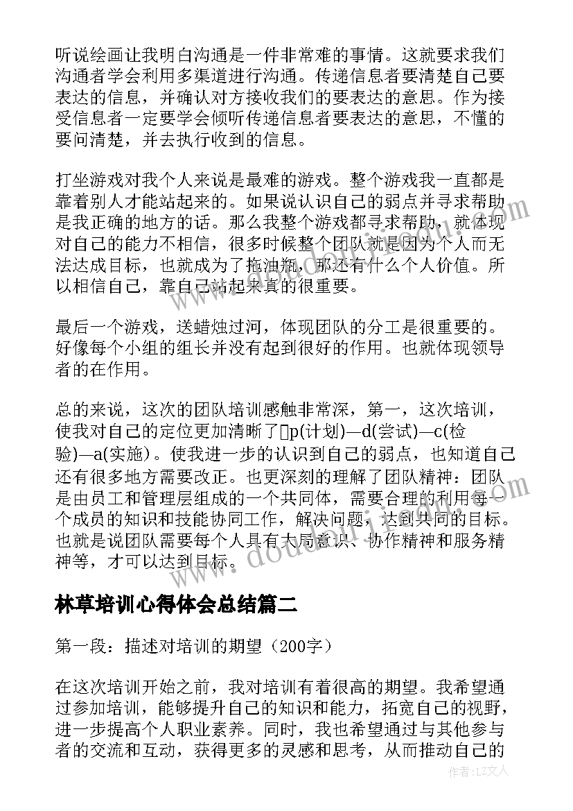 最新林草培训心得体会总结(精选9篇)