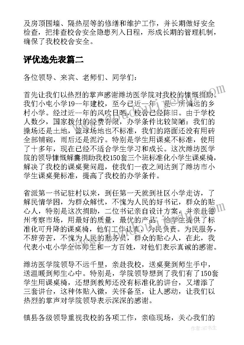 2023年评优选先表 示范学校自评报告优选(优质6篇)