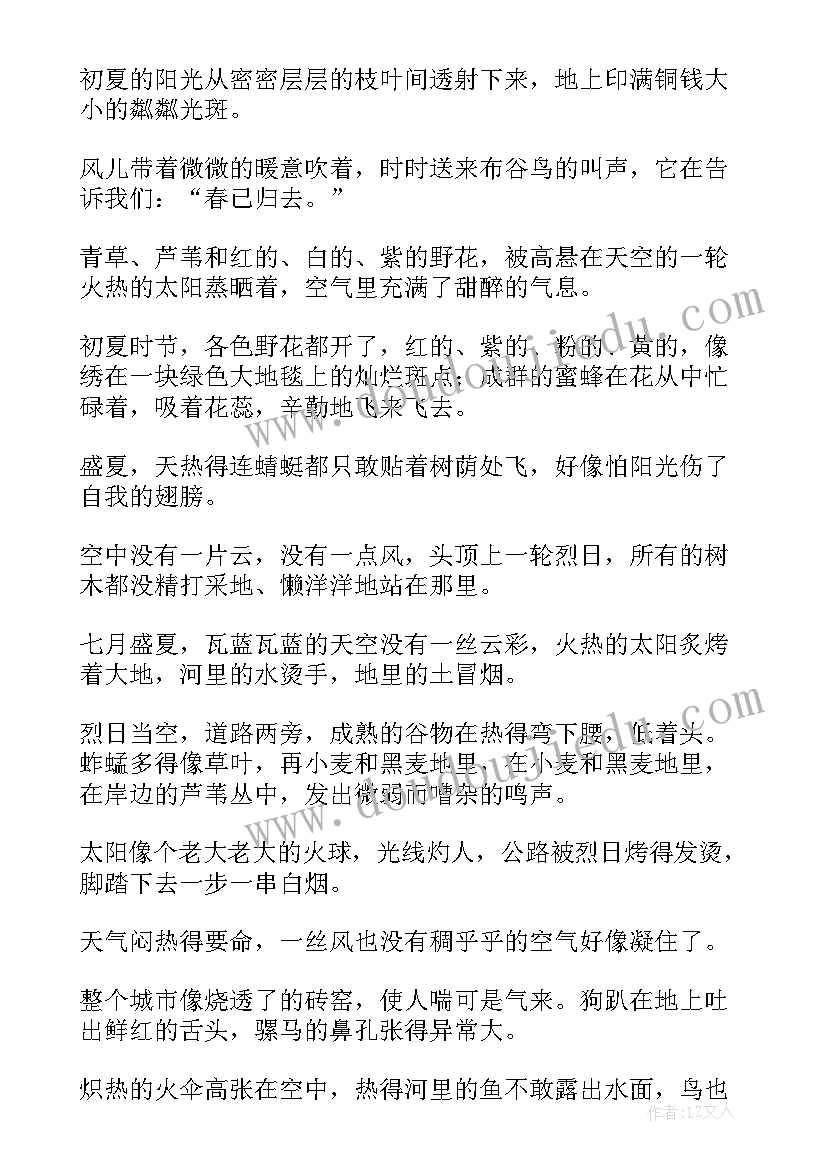 最新大班的演讲稿 夏天的演讲稿(实用8篇)