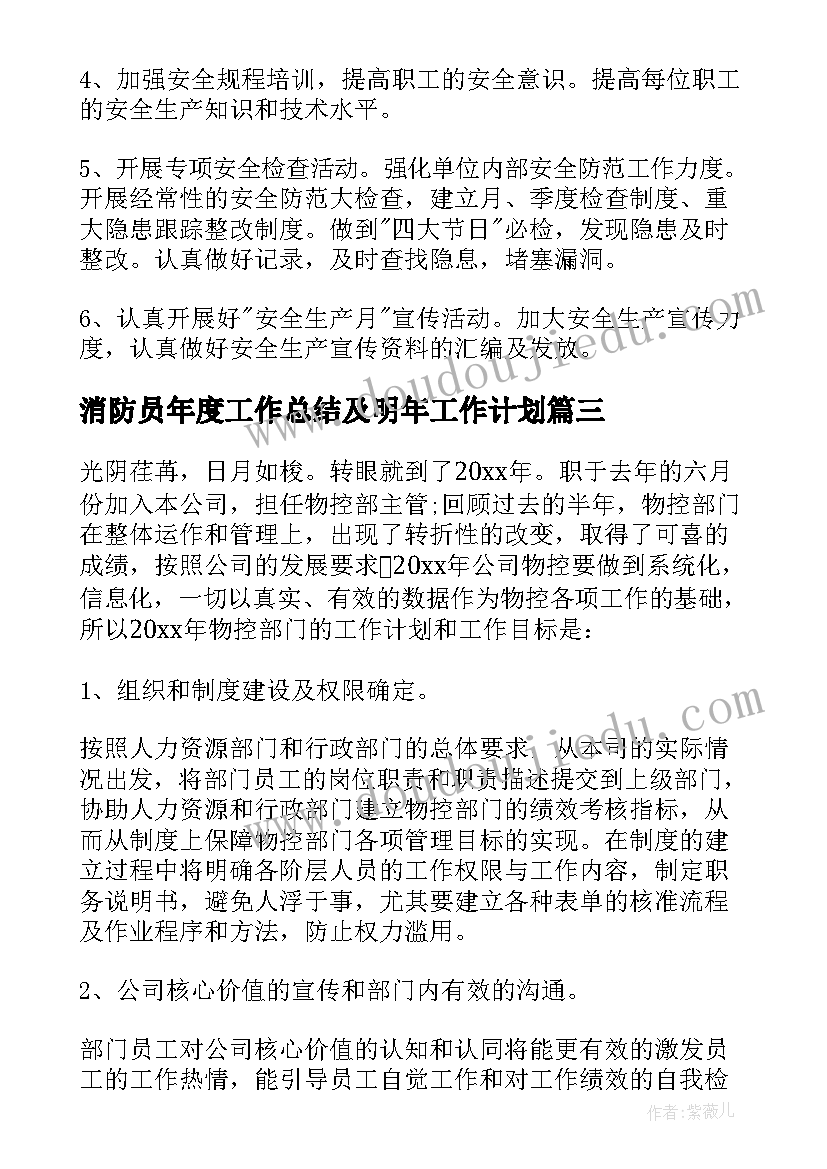 最新消防员年度工作总结及明年工作计划(优质7篇)