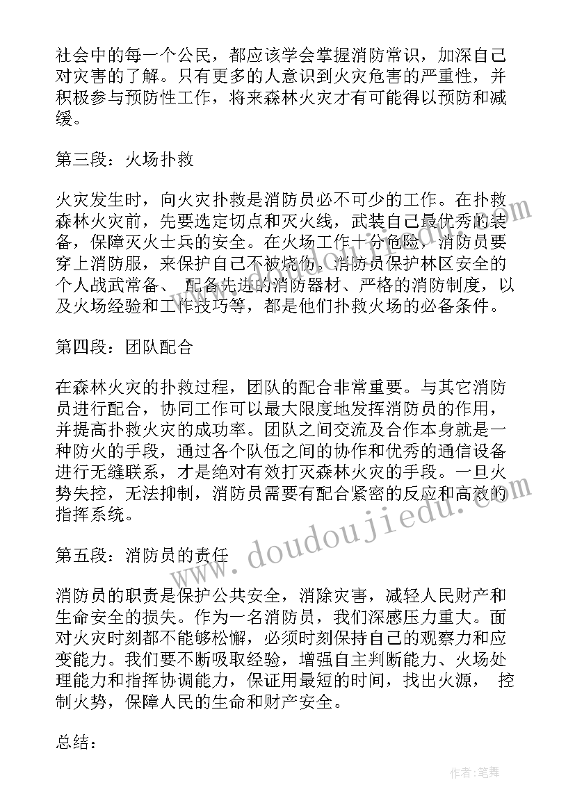 2023年森林消防员个人总结(优秀5篇)