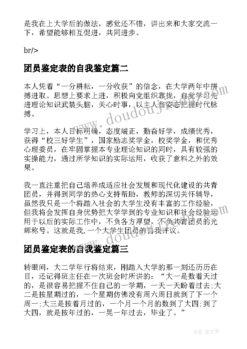 2023年团员鉴定表的自我鉴定(模板5篇)