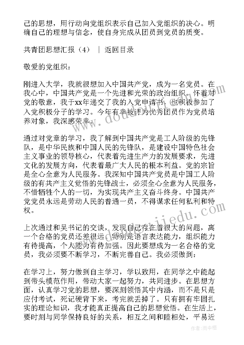 2023年共青团思想工作总结 共青团思想汇报(实用5篇)