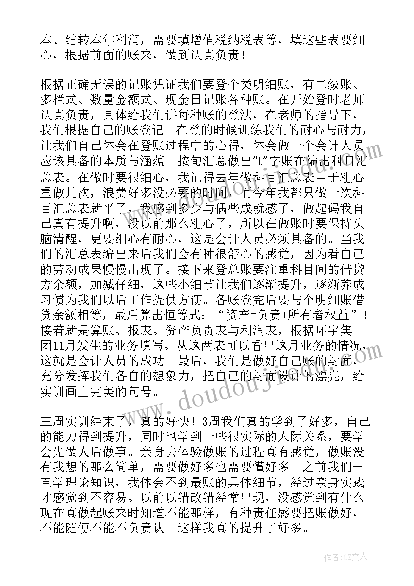 最新会计的实训计划(精选5篇)