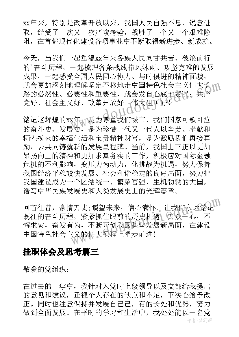 2023年挂职体会及思考(精选7篇)