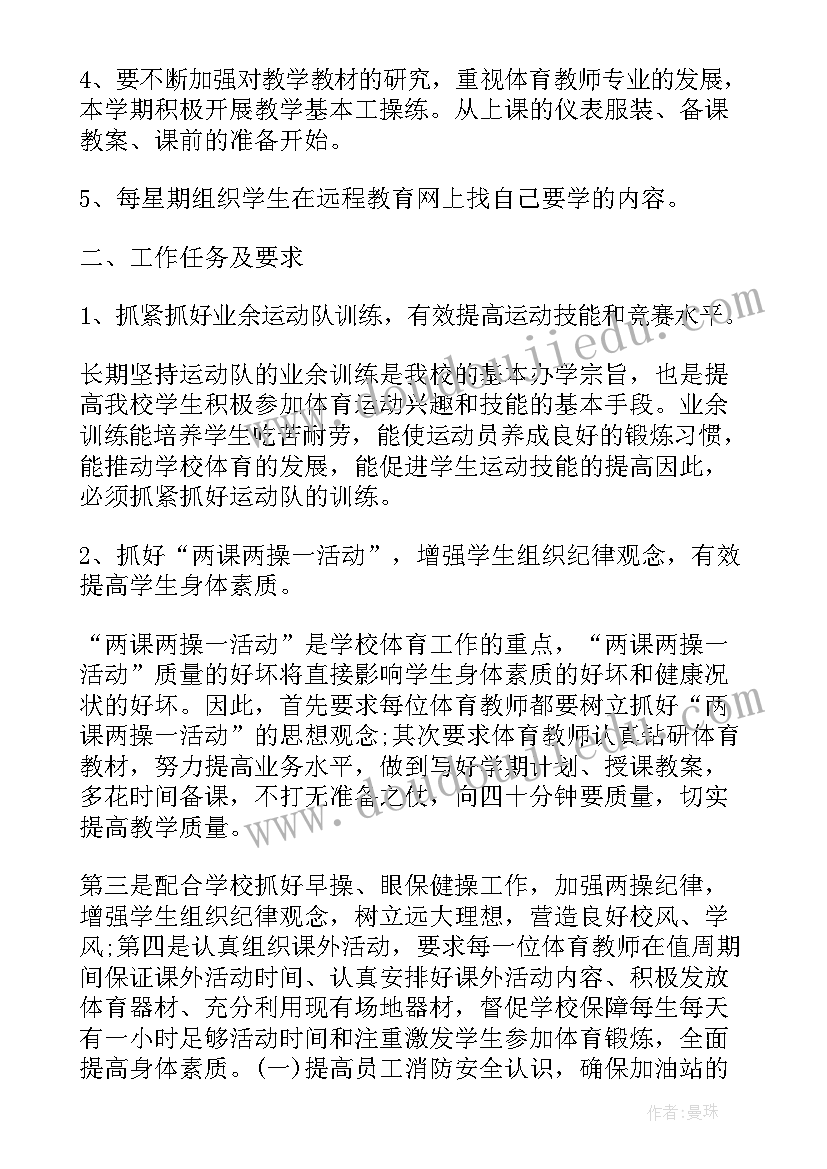 2023年高二年级体育教师个人工作计划总结(优质9篇)