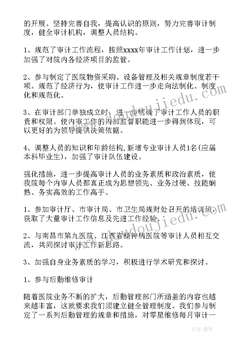 2023年医院年度内部审计计划表 医院内部审计的工作计划(汇总5篇)