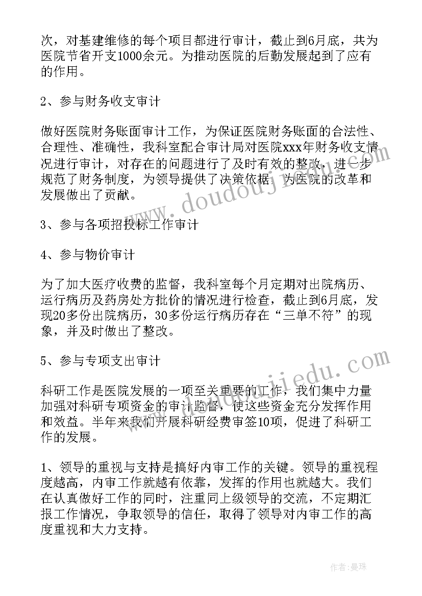 2023年医院年度内部审计计划表 医院内部审计的工作计划(汇总5篇)