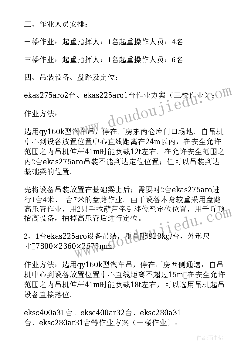 2023年吊装方案要考虑哪些安全要求(通用5篇)