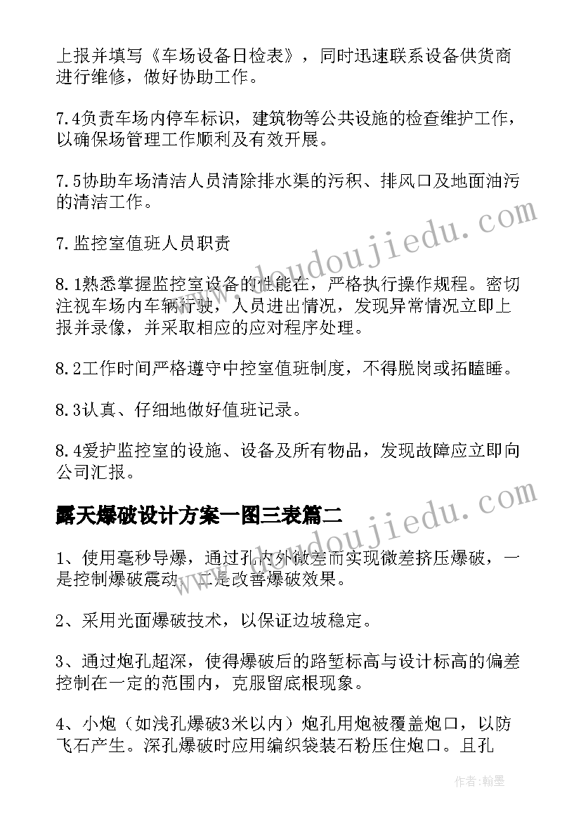 2023年露天爆破设计方案一图三表 露天停车场设计方案(通用5篇)