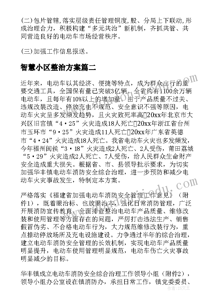 最新智慧小区整治方案(实用5篇)