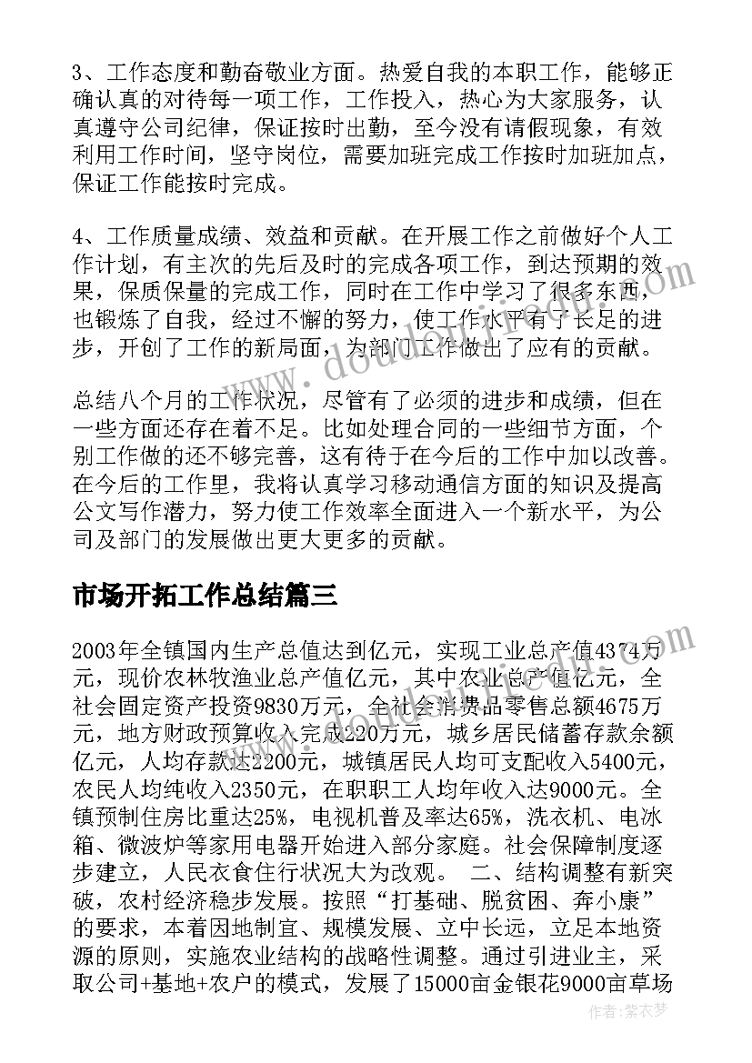 2023年市场开拓工作总结(模板5篇)