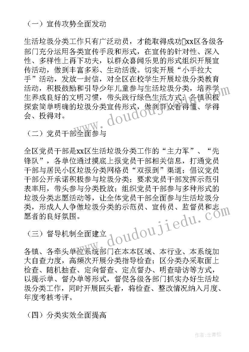 最新垃圾分类每月工作总结(优秀6篇)