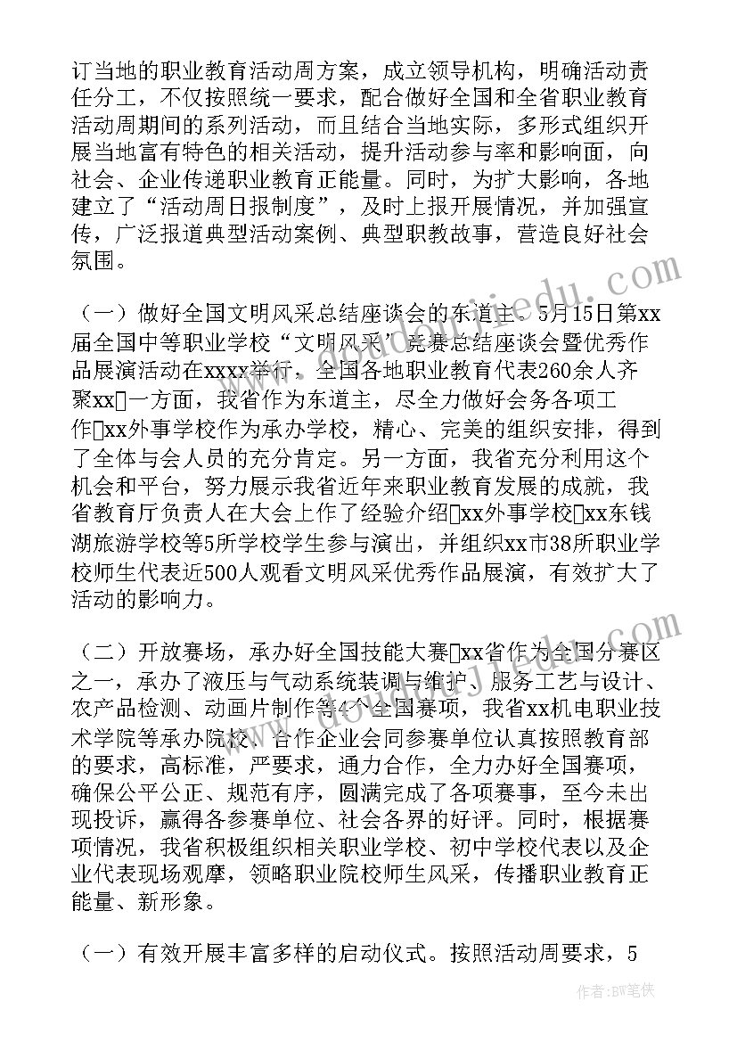 2023年职业类活动的主体 职业教育活动总结(大全5篇)