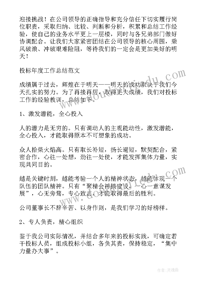 2023年投标工作总结报告(大全7篇)