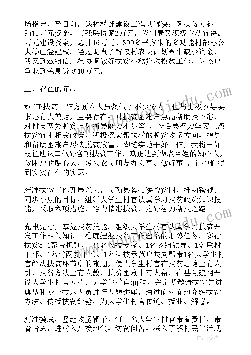 2023年扶贫督导组个人工作总结(通用7篇)