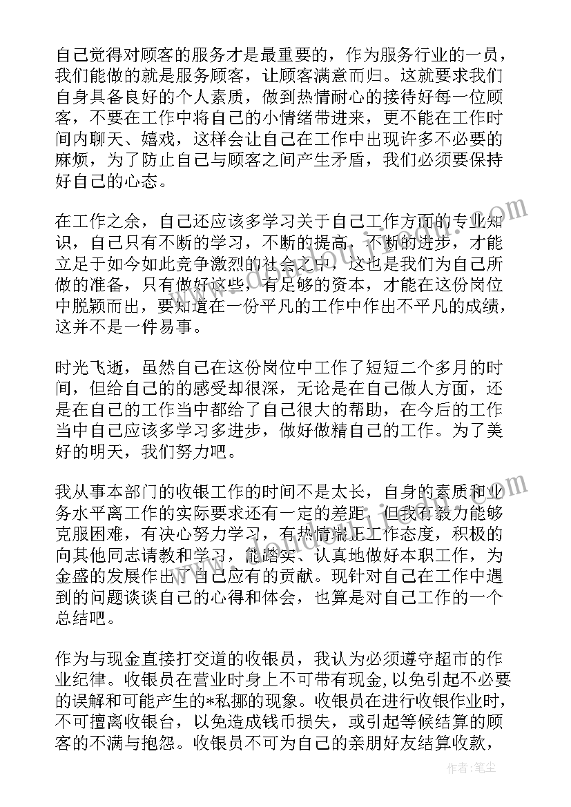 2023年收银员个人工作经历 收银员个人工作计划(通用9篇)