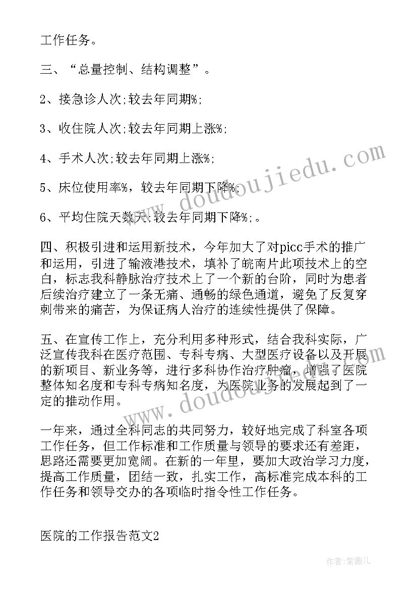 2023年医院的任职报告(汇总5篇)