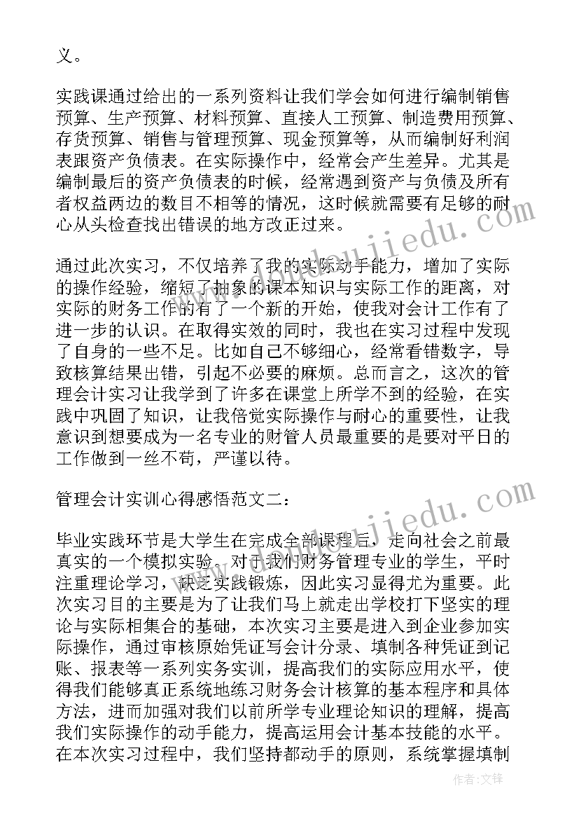 2023年会计实训团队合作的心得和感悟(模板5篇)