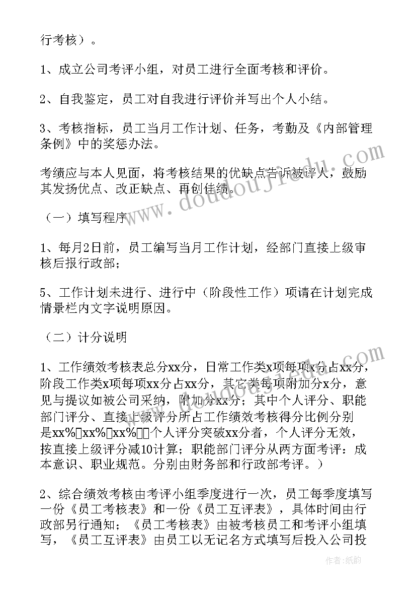 最新经营公司绩效考核方案(通用10篇)