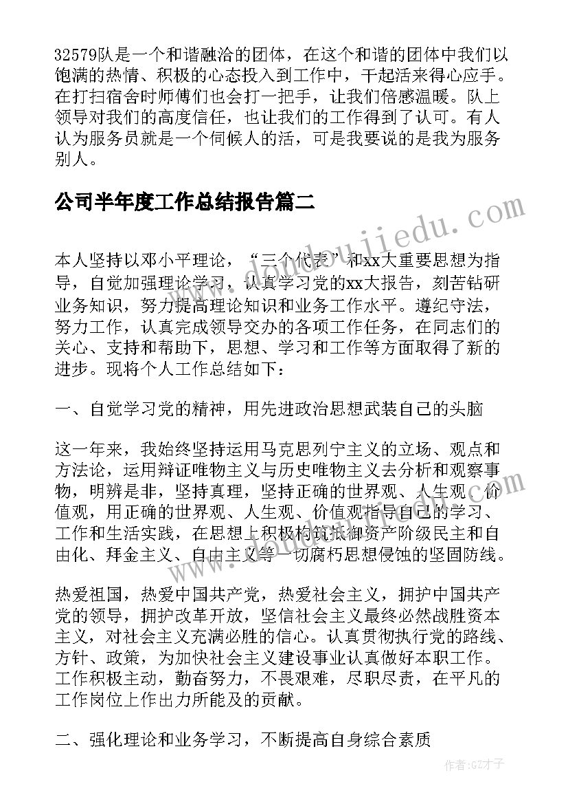 公司半年度工作总结报告 半年工作总结年度汇报(汇总15篇)