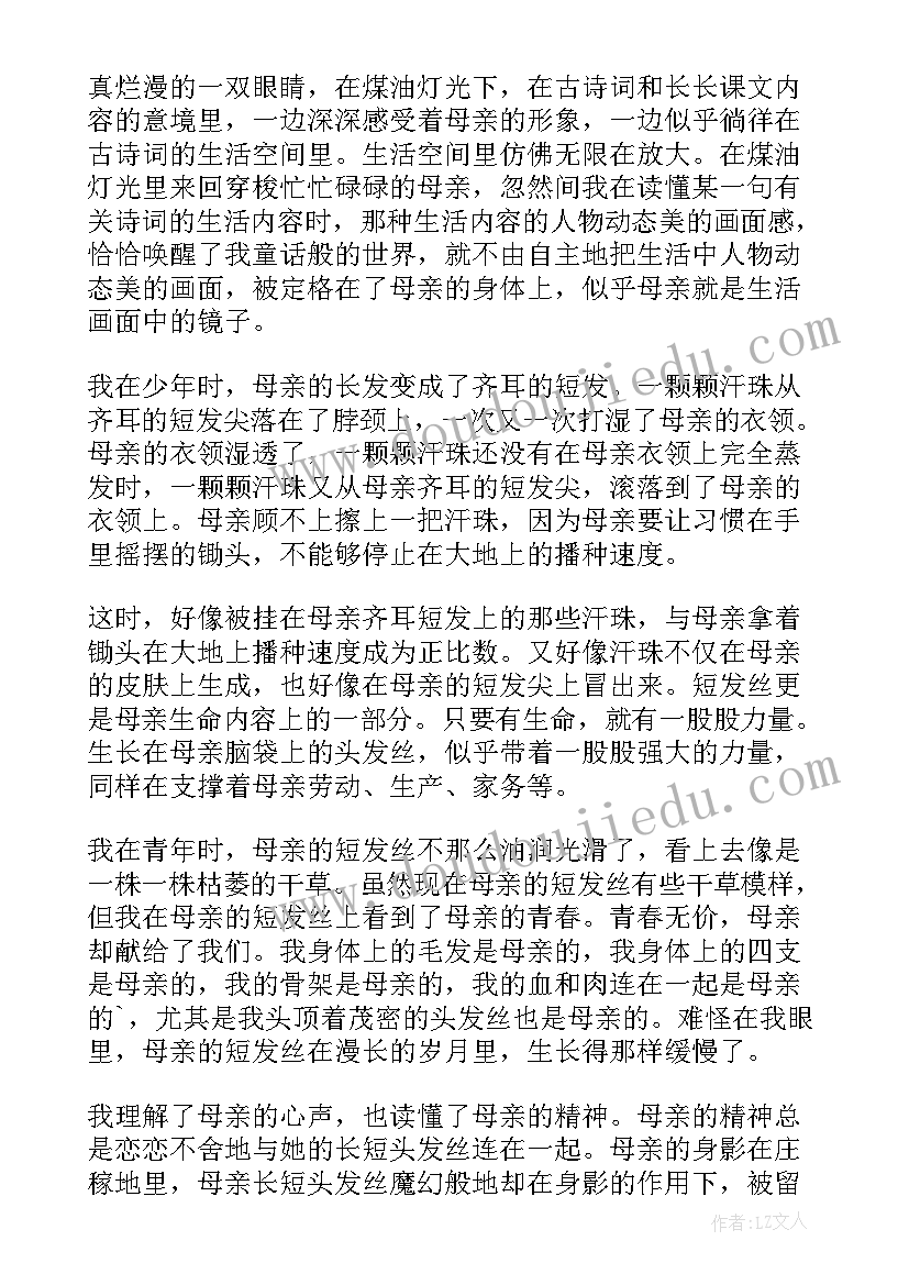 2023年母亲的白发散文(实用8篇)