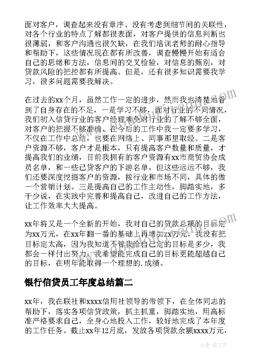 最新银行信贷员工年度总结(优秀9篇)