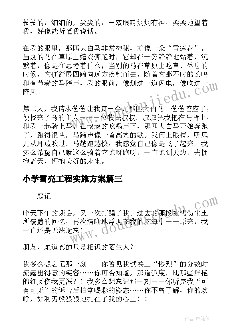 最新小学雪亮工程实施方案(优质10篇)