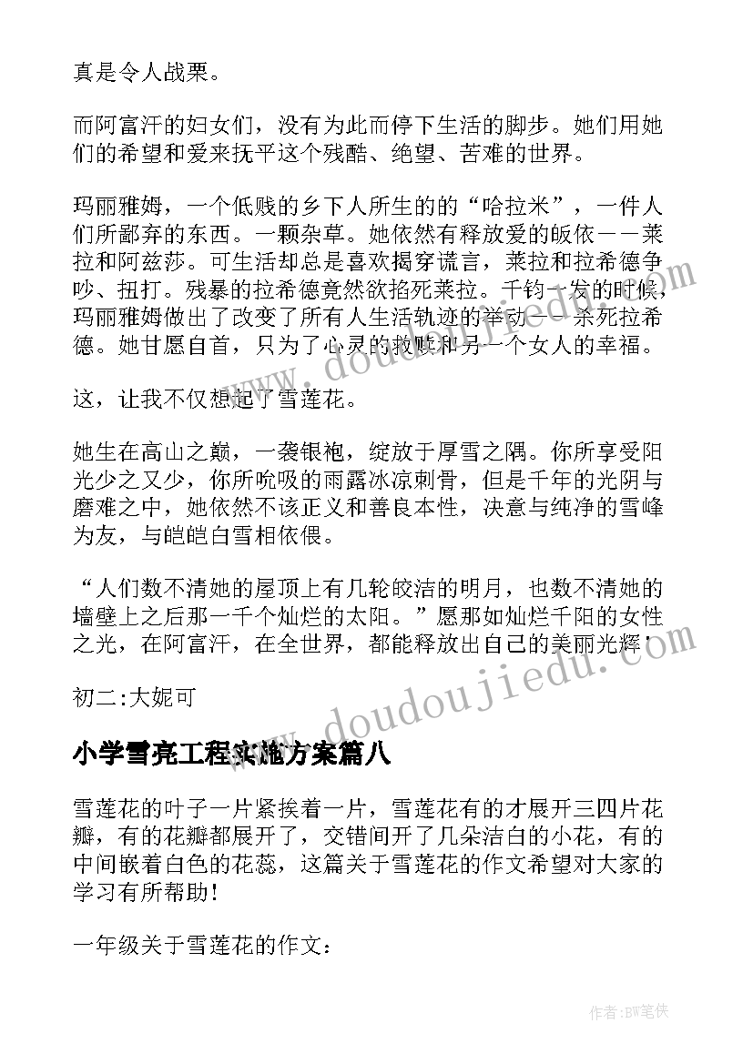 最新小学雪亮工程实施方案(优质10篇)