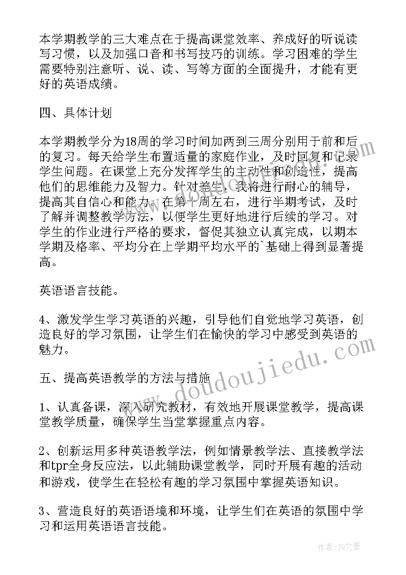 最新小学四年级第二学期英语教学工作总结 小学四年级第二学期英语教学工作计划(大全8篇)