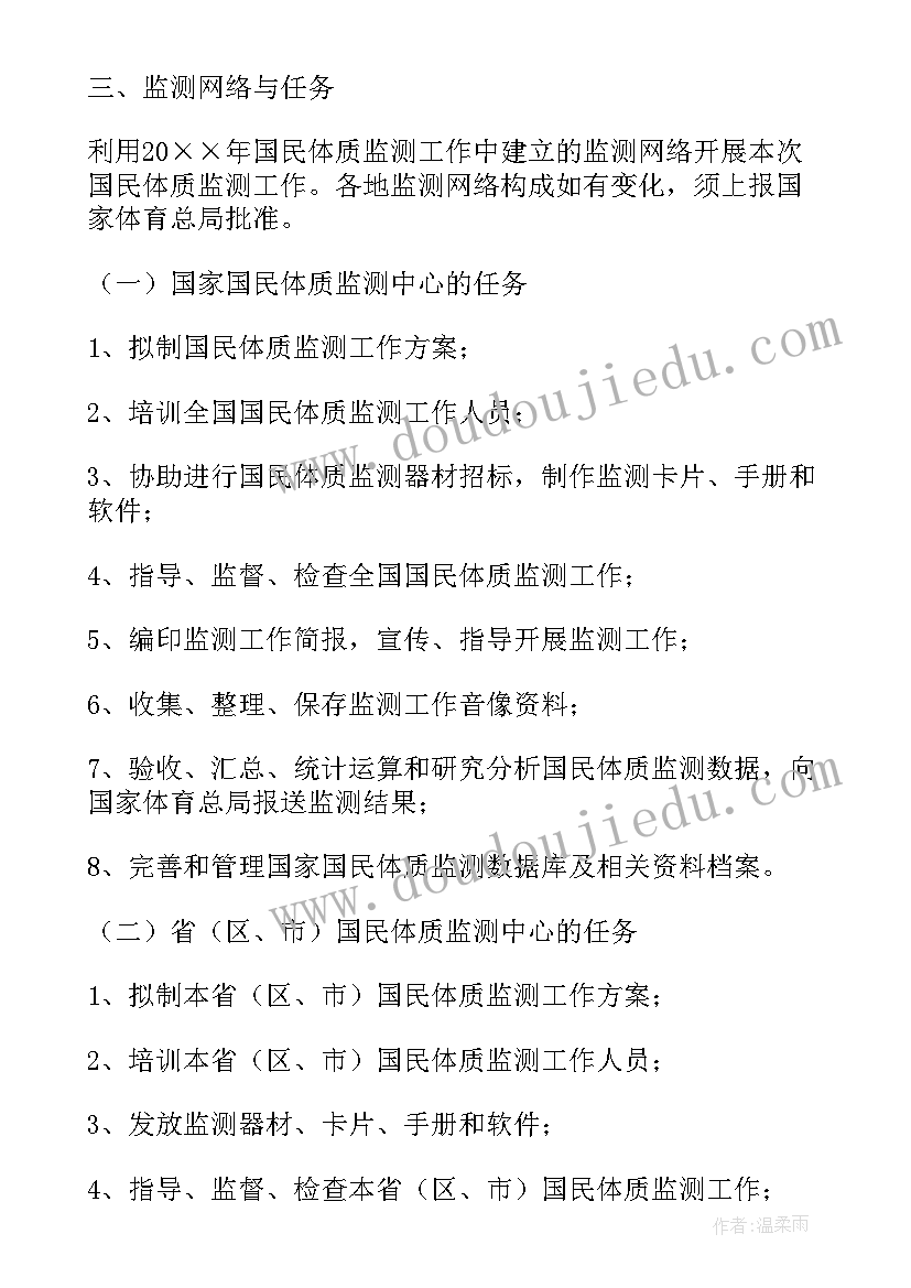 2023年监测的工作计划和目标(模板14篇)