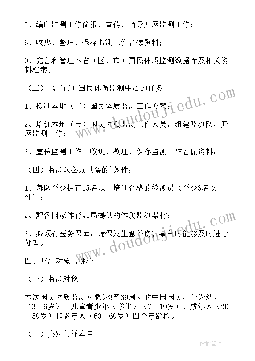 2023年监测的工作计划和目标(模板14篇)