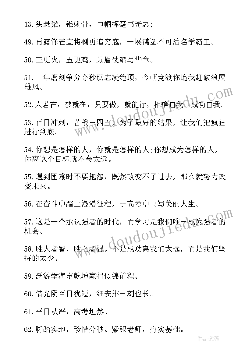 高考搞笑励志标语(实用8篇)