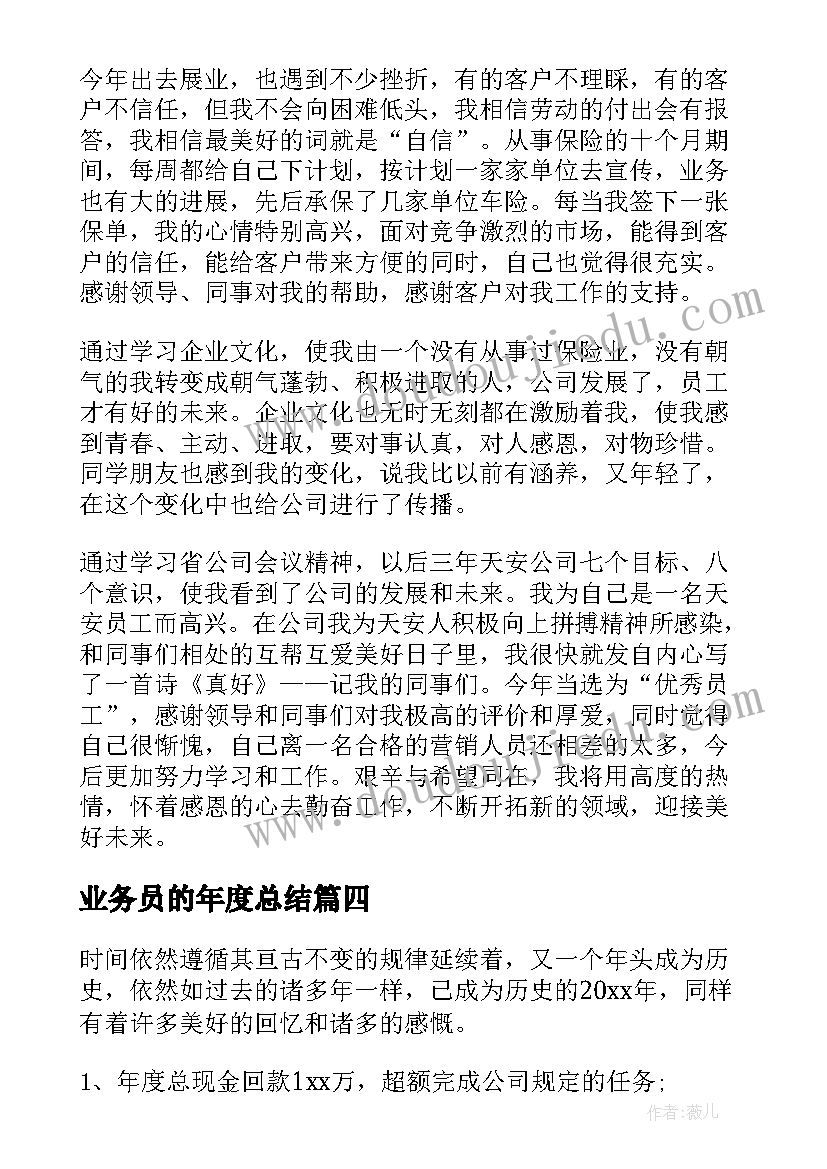 业务员的年度总结 业务员年度工作总结(实用17篇)