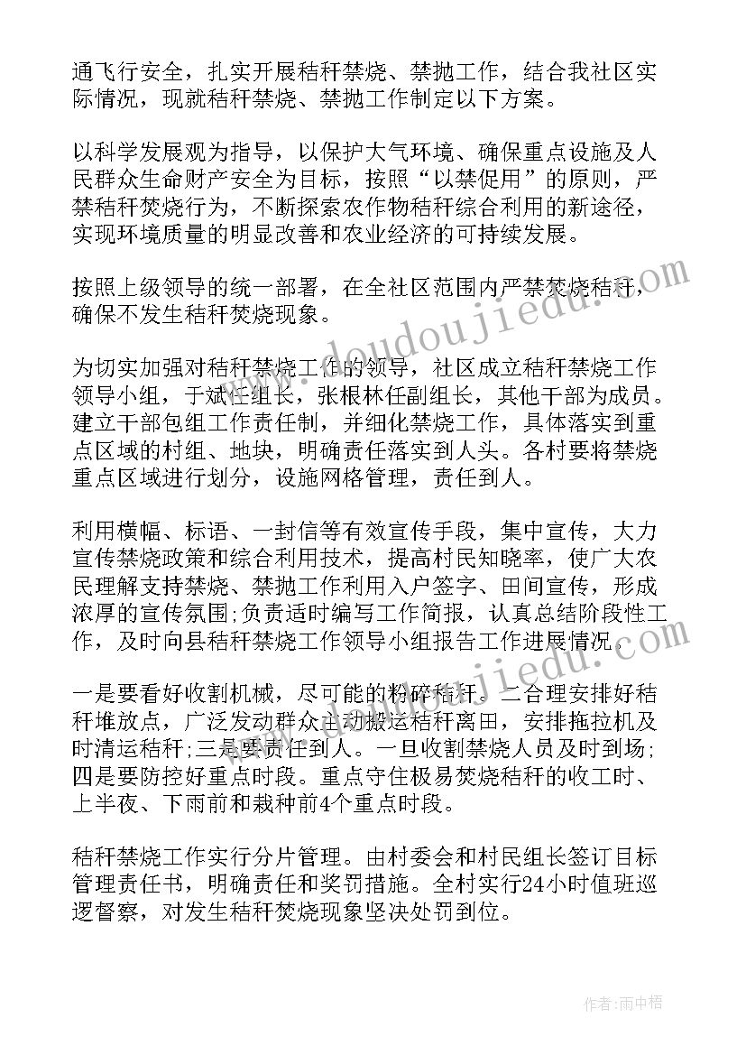 最新村级秸秆禁烧实施方案(优秀12篇)