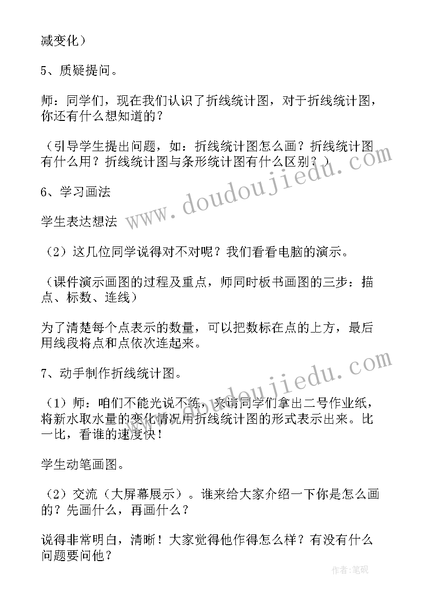 最新折线统计图的特点和作用 折线统计图说课稿(实用8篇)