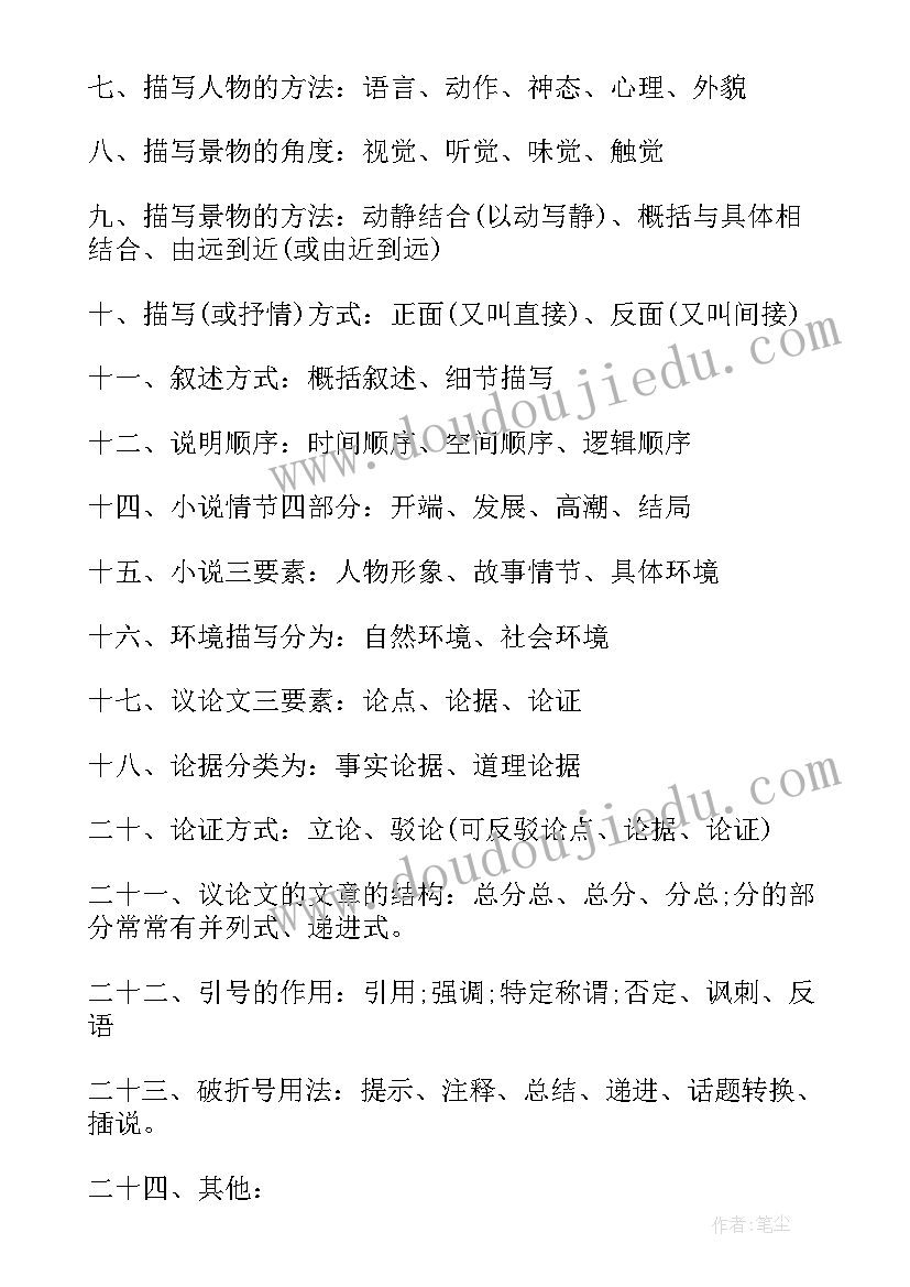 2023年七年级语文知识点总结人教版 七年级语文文言文知识点总结(通用19篇)