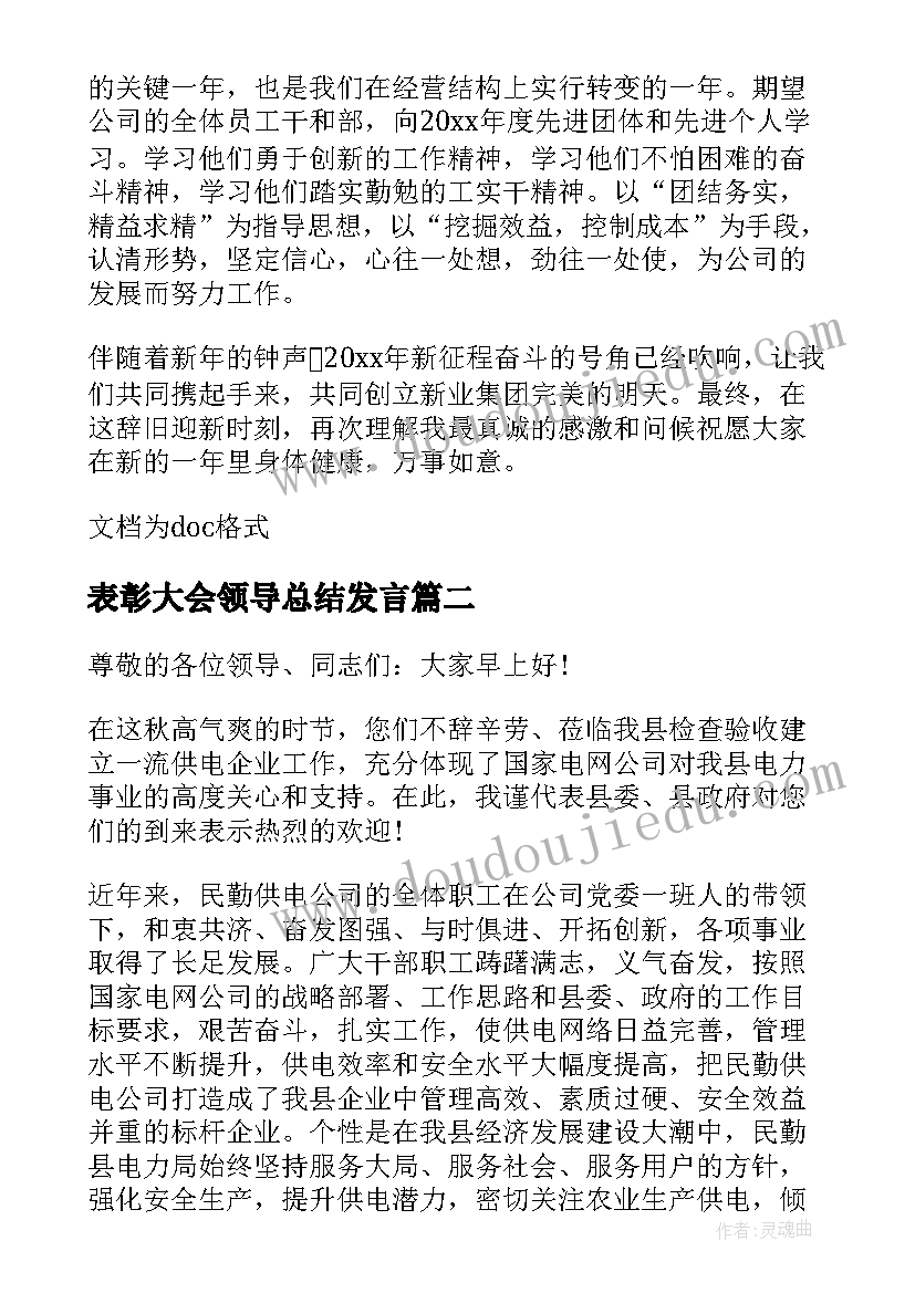 最新表彰大会领导总结发言(优秀11篇)