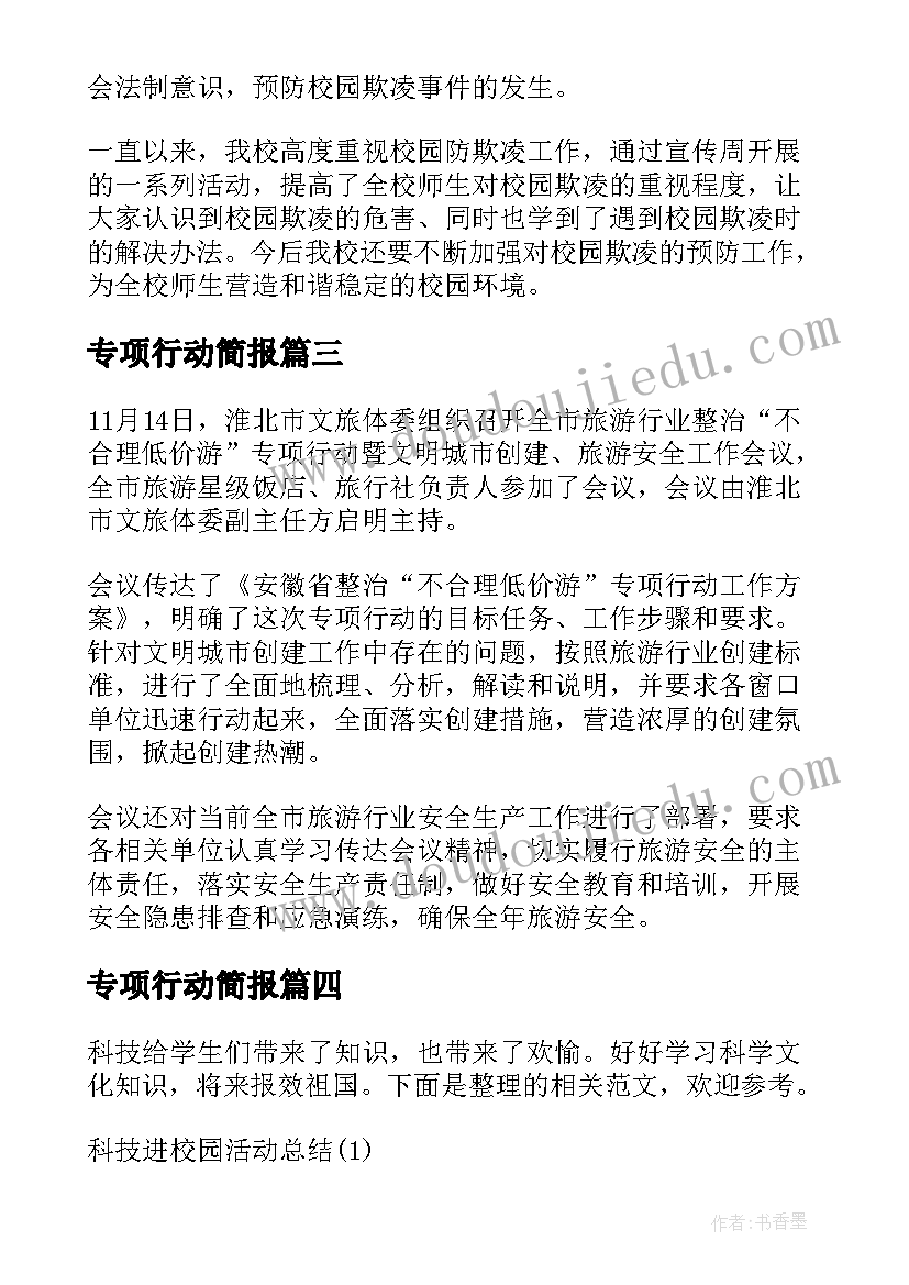 2023年专项行动简报(模板17篇)