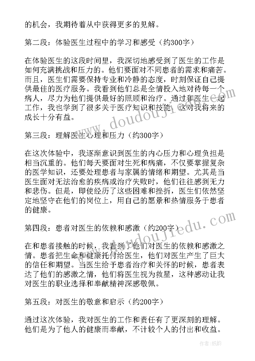 最新医生的心得体会(精选8篇)