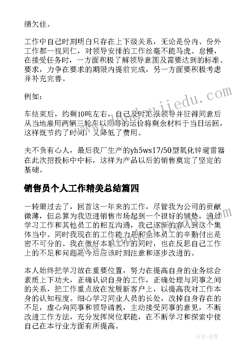 销售员个人工作精美总结 销售员个人工作总结(大全14篇)